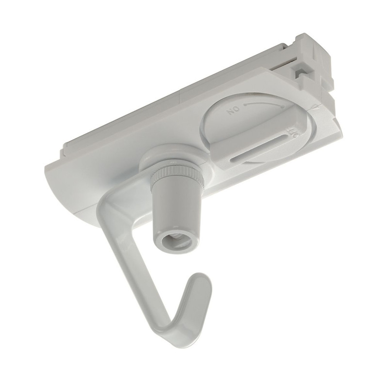 Adaptateur pour rail 1 allumage 230V, blanc, électrique, crochets inclus