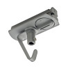 Adaptateur pour rail 1 allumage 230V, gris argent, électrique, crochets inclus