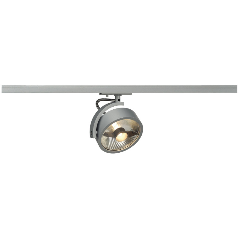 spot KALU TRACK QPAR111 gris argent, adaptateur 1 allumage inclus