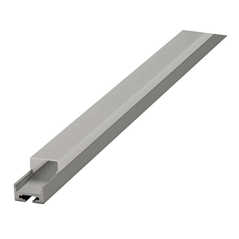 GLENOS profil professionnel 2020-100. alu anodisé 1m. avec diffuseur blanc