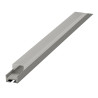 GLENOS profil professionnel 2020-100. alu anodisé 1m. avec diffuseur blanc