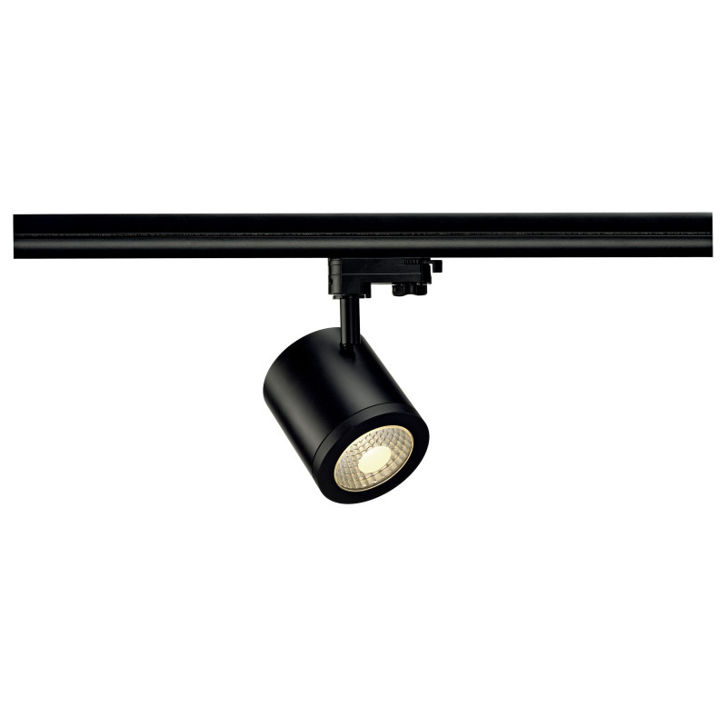 Spot ENOLA C 9  rond noir, 9W, 3000K, 55°, adaptateur 3 allumages inclus