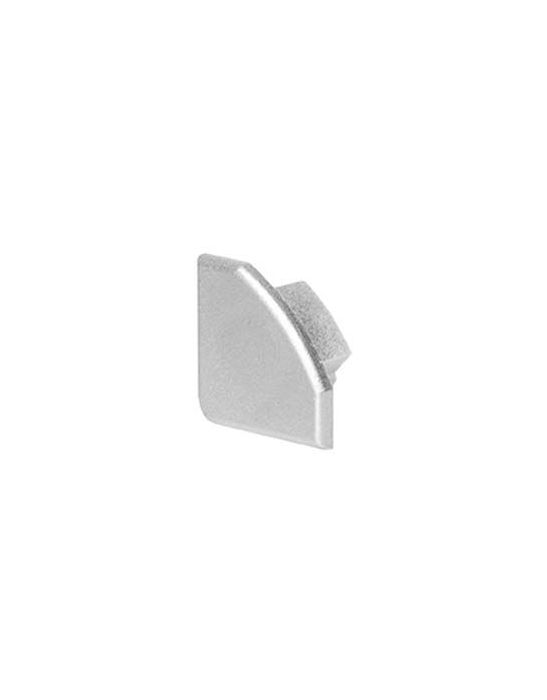 GLENOS embouts pour profil d'angle gris argent, 2 pices