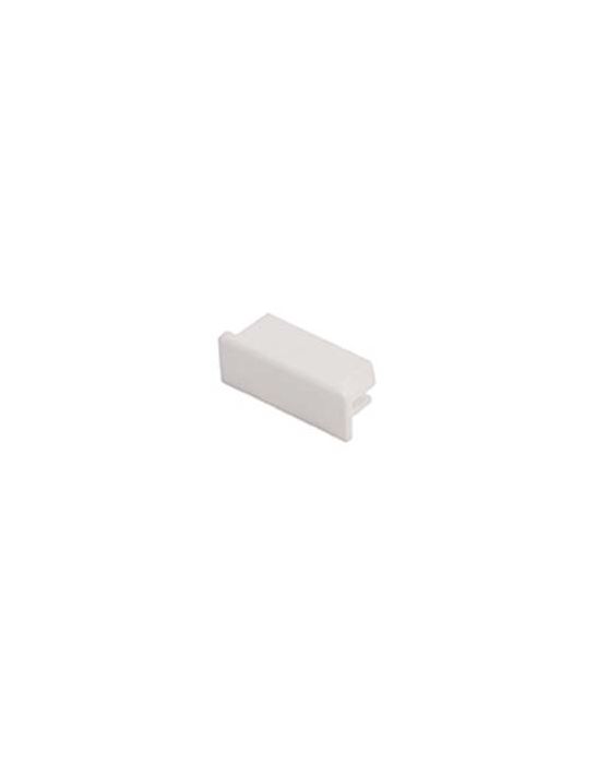 GLENOS embouts plats pour profil pro 2609 blanc, 2 pces