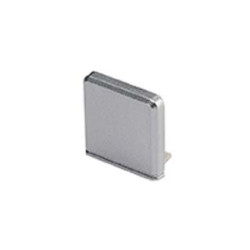 GLENOS embouts carrés pour profil pro 2609  gris argent, 2 pces