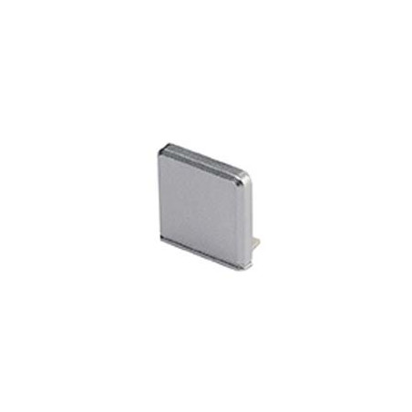 GLENOS embouts carrés pour profil pro 2609  gris argent, 2 pces