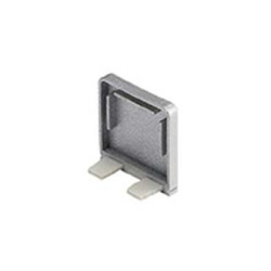 GLENOS embouts carrés pour profil pro 2609  gris argent, 2 pces
