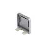 GLENOS embouts carrés pour profil pro 2609  gris argent, 2 pces