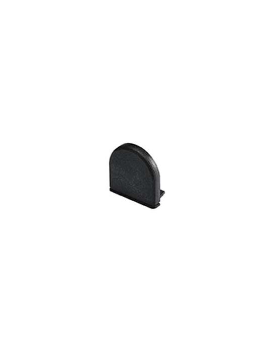 GLENOS embouts arrondis pour profil pro 2609 noir, 2 pces