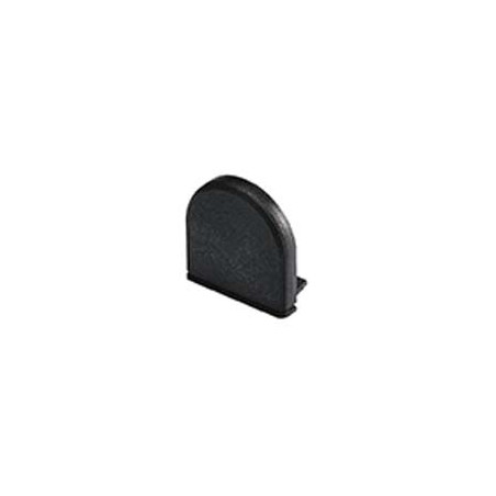 GLENOS embouts arrondis pour profil pro 2609 noir, 2 pces