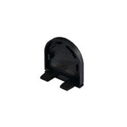 GLENOS embouts arrondis pour profil pro 2609 noir, 2 pces