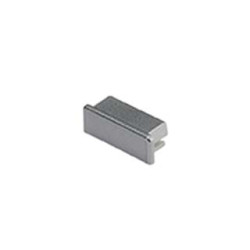 GLENOS embouts plats pour profil pro 2609 gris argent, 2 pces
