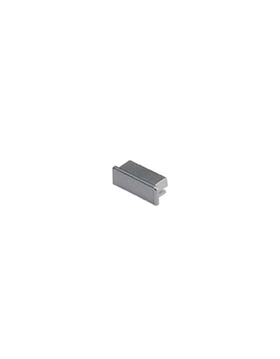 GLENOS embouts plats pour profil pro 2609 gris argent, 2 pces