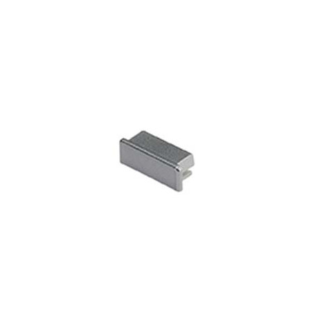 GLENOS embouts plats pour profil pro 2609 gris argent, 2 pces