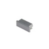 GLENOS embouts plats pour profil pro 2609 gris argent, 2 pces