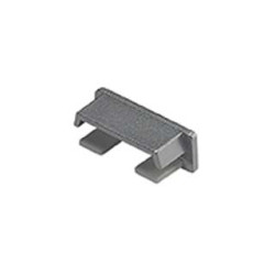 GLENOS embouts plats pour profil pro 2609 gris argent, 2 pces