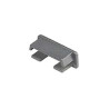 GLENOS embouts plats pour profil pro 2609 gris argent, 2 pces
