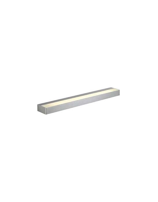 applique salle de bain carrée en alu brossé et verre satiné SEDO 14 LED