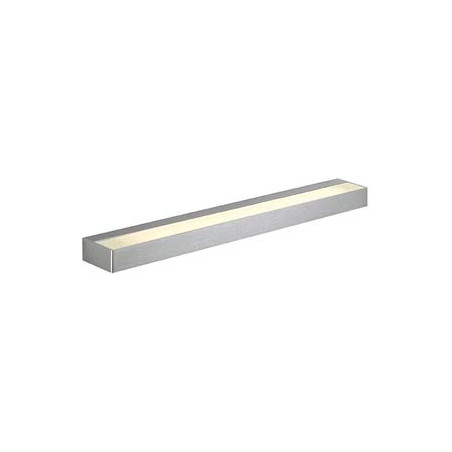 applique salle de bain carrée en alu brossé et verre satiné SEDO 14 LED