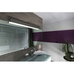 L-LINE 120 LED, applique, IP44, 3000K, 1200lm, gris