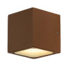 Sitra cube, applique en fonte rouillee, gx53, 9w max