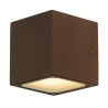 Sitra cube, applique en fonte rouillee, gx53, 9w max