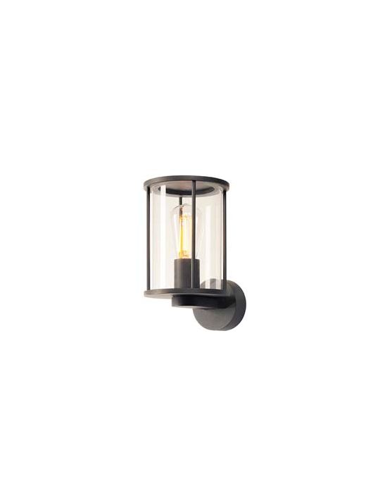 applique PHOTONIA ronde, anthracite en verre transparent