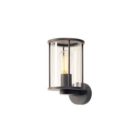 applique PHOTONIA ronde, anthracite en verre transparent