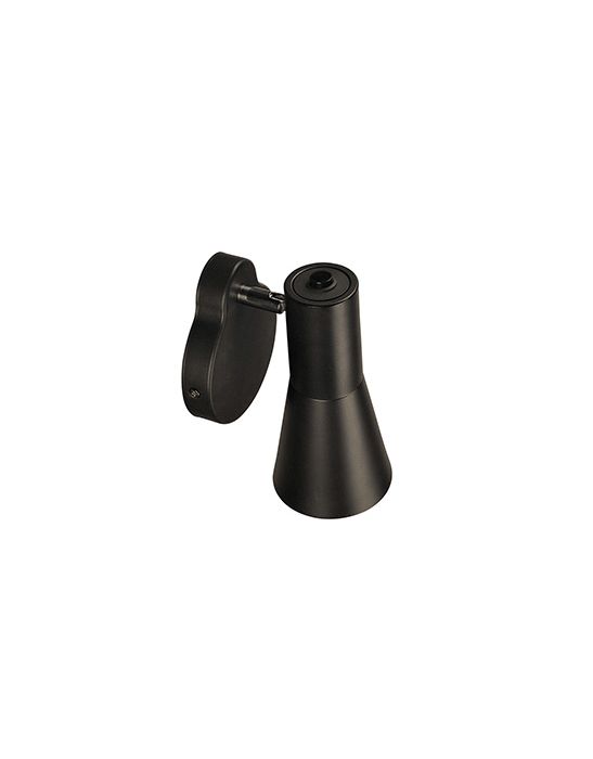 PHELIA, applique noir avec interrupteur marche/arrêt, GU10 max. 35W