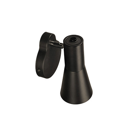PHELIA, applique noir avec interrupteur marche/arrêt, GU10 max. 35W