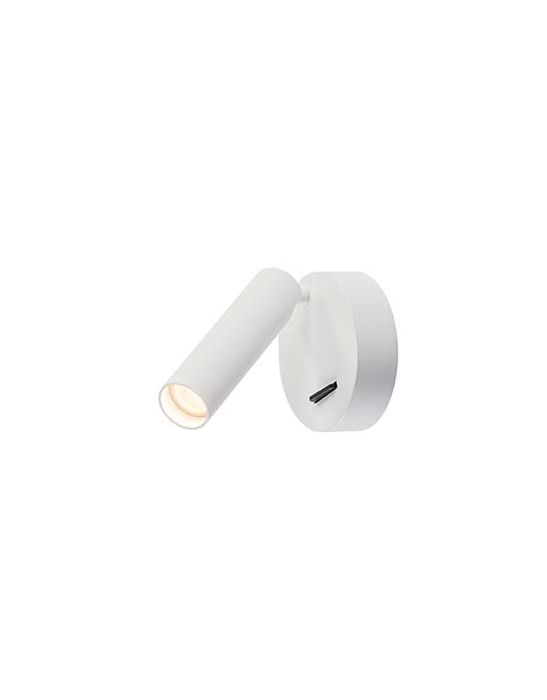 applique plafonnier KARPO, rond blanc, 7.5W LED, 3000K, avec interupteur