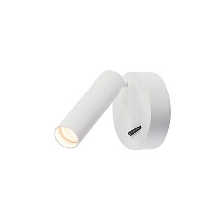 applique plafonnier KARPO, rond blanc, 7.5W LED, 3000K, avec interupteur