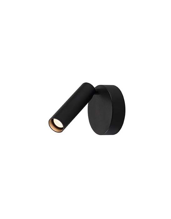 KARPO 1 spot, LED, applique plafonnier rond noir, 7.5W, 3000K, variable