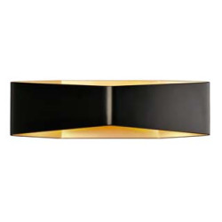 CARISO WL-4 applique, noir/laiton 2x 9W LED, 2700K