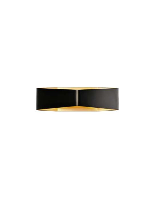 CARISO WL-4 applique, noir/laiton 2x 9W LED, 2700K