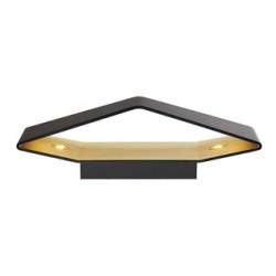 CARISO WL-4 applique, noir/laiton 2x 9W LED, 2700K