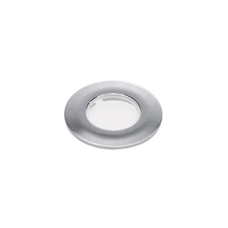 Collerette pour F-LIGHT, plat, rond, chrome, avec verre transparent