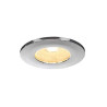 Collerette pour F-LIGHT, plat, rond, chrome, avec verre transparent