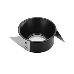 Collerette pour F-LIGHT, noir, avec verre transparent