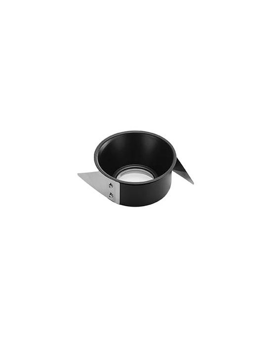 Collerette pour F-LIGHT, noir, avec verre transparent