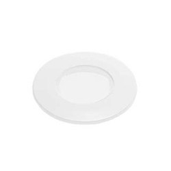 Collerette pour F-LIGHT, plat, rond, blanc, avec verre transparent