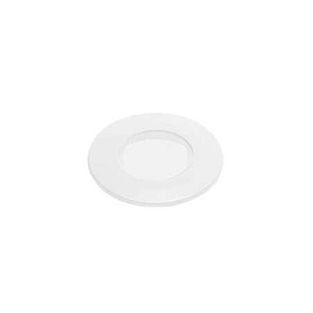 Collerette pour F-LIGHT, plat, rond, blanc, avec verre transparent