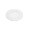 Collerette pour F-LIGHT, plat, rond, blanc, avec verre transparent