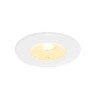 Collerette pour F-LIGHT, plat, rond, blanc, avec verre transparent