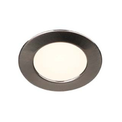 DL 126 LED, encastré rond, métal brossé, 2,8W LED 3000K, 12V