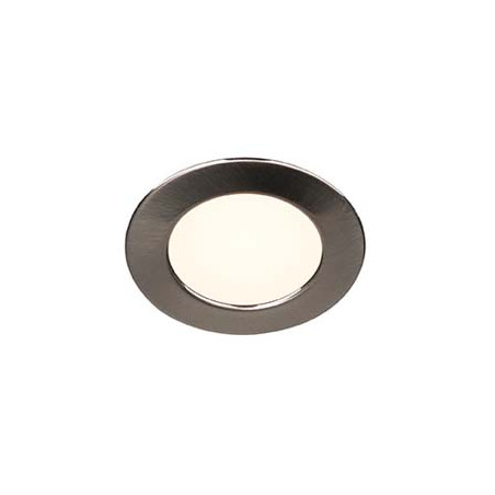 DL 126 LED, encastré rond, métal brossé, 2,8W LED 3000K, 12V