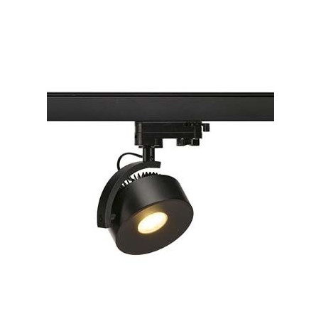 spot KALU TRACK LEDDISK noir, 3000K, adaptateur 3 allumages inclus