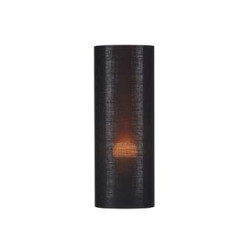 FENDA, abat-jour cylindrique, Ø 15cm, noir/cuivre, textile