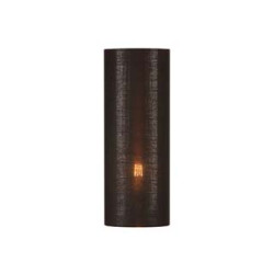 FENDA, abat-jour cylindrique, Ø 15cm, noir/cuivre, textile