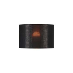 FENDA, abat-jour rond, Ø 30cm, noir/cuivre, textile